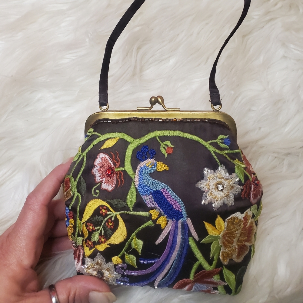 SANTI beaded and embroidered bag.